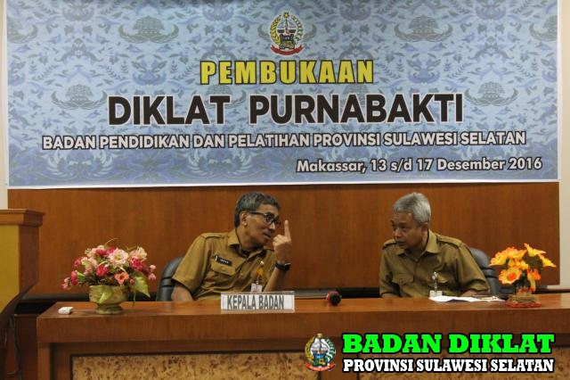 PEMBUKAAN DIKLAT PURNABAKTI BADAN DIKLAT PROVINSI SULAWESI SELATAN TA. 2016