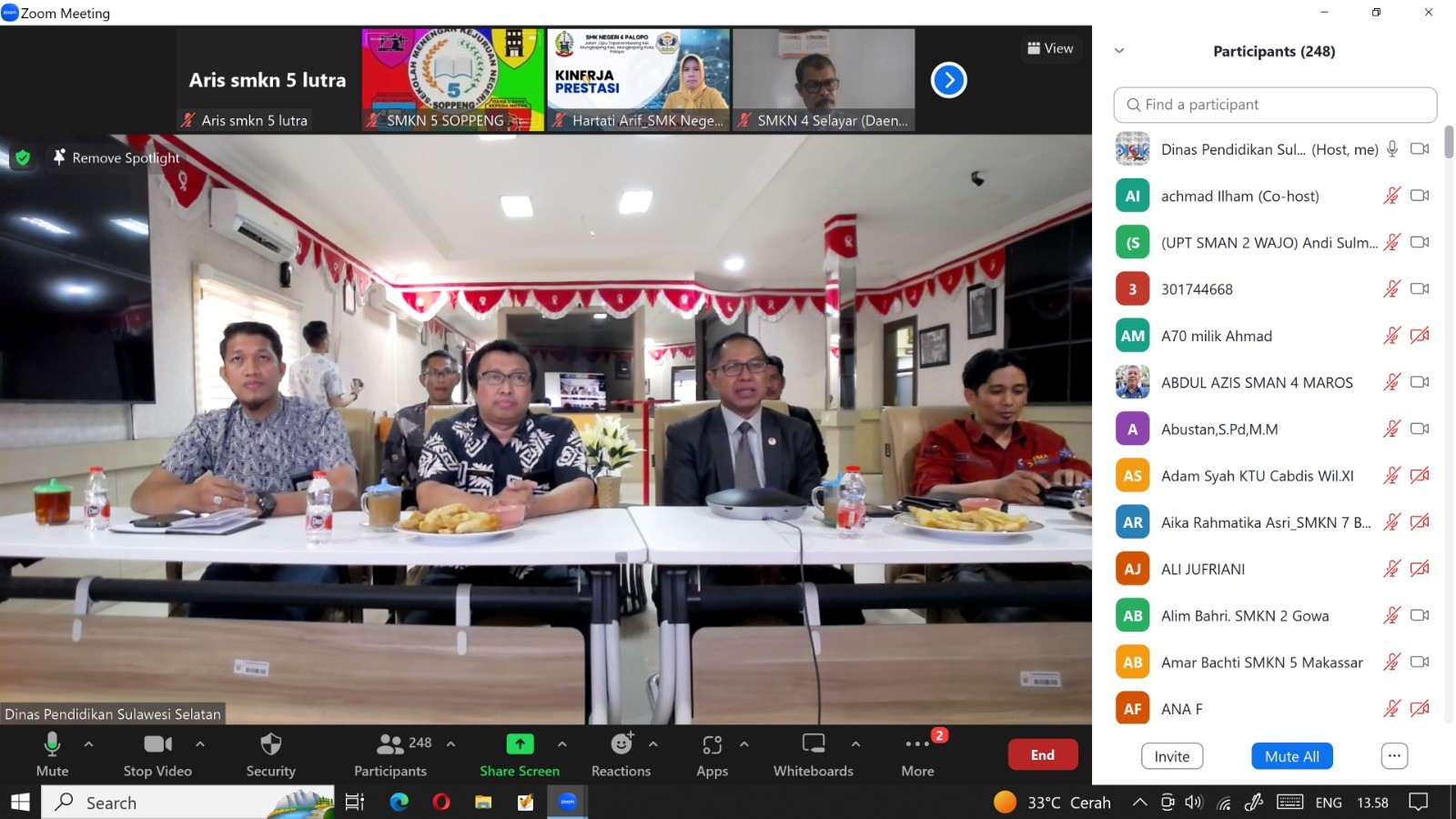 BPSDM KERJASAMA DISDIK SULSEL GELAR WEBINAR IMPLEMENTASI PROGRAM PRIORITAS PJ. GUBERNUR SULSEL