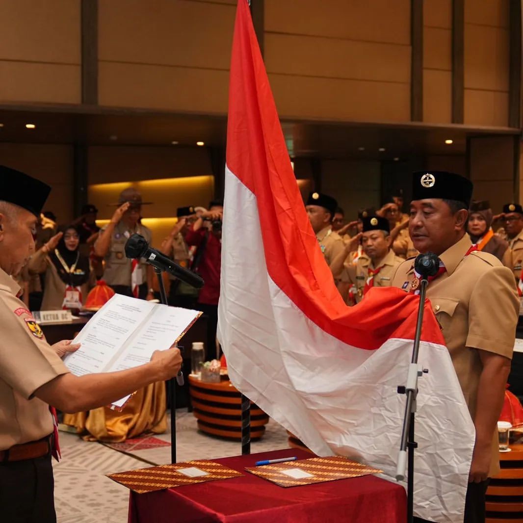 SEKJAN KWARNAS LANTIK BAHTIAR BAHARUDDIN JADI KETUA MABIDA GERAKAN PRAMUKA PROVINSI SULSEL