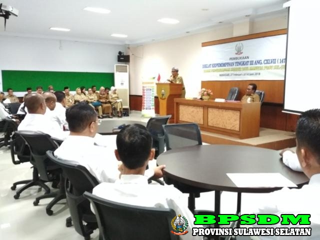 PEMBUKAAN DIKLAT KEPEMIMPINAN TINGKAT III ANGATAN CXLVII (147) BPSDM PROV. SULSEL