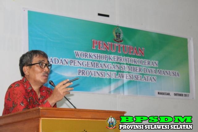 PENUTUPAN KEPROTOKOLERAN BADAN PENGEMBANGAN SUMBER DAYA MANUSIA TAHUN ANGGARAN 2017