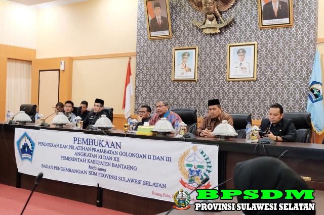 PRAJABATAN GOL. II & III ANGK. XI & XII PEMKAB.BANTAENG KERJASAMA BPSDM PROV. SULSEL