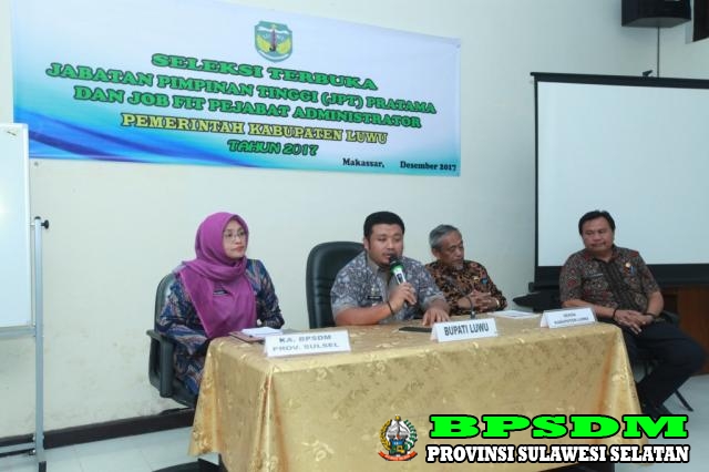 PEMBUKAAN SELEKSI TERBUKA  JPTP DAN JOB FIT PEJABAT ADMINISTRATOR PEMKAB. LUWU