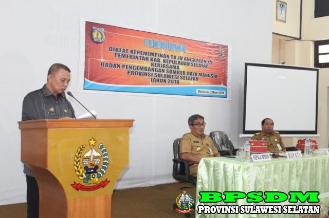 SETDA KEPULAUAN SELAYAR MEMBUKA PIM IV ANGKATAN XV (15) PEMKAB. KEPULAUAN SELAYAR