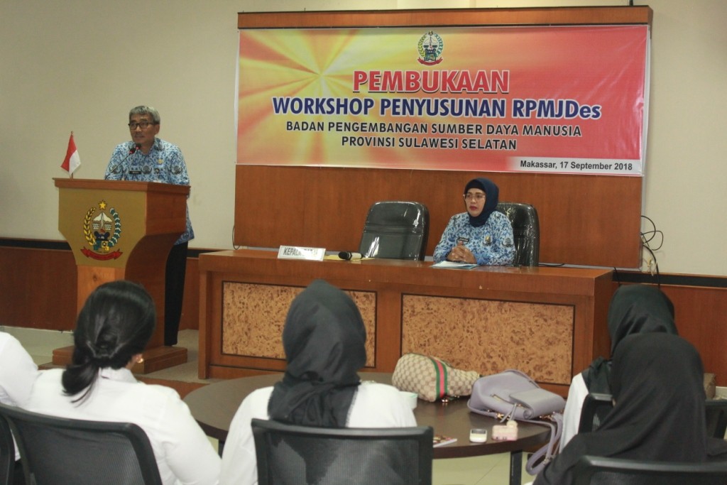 KA. BPSDM SULSEL BUKA WORKSHOP PENYUSUNAN RPJMDes
