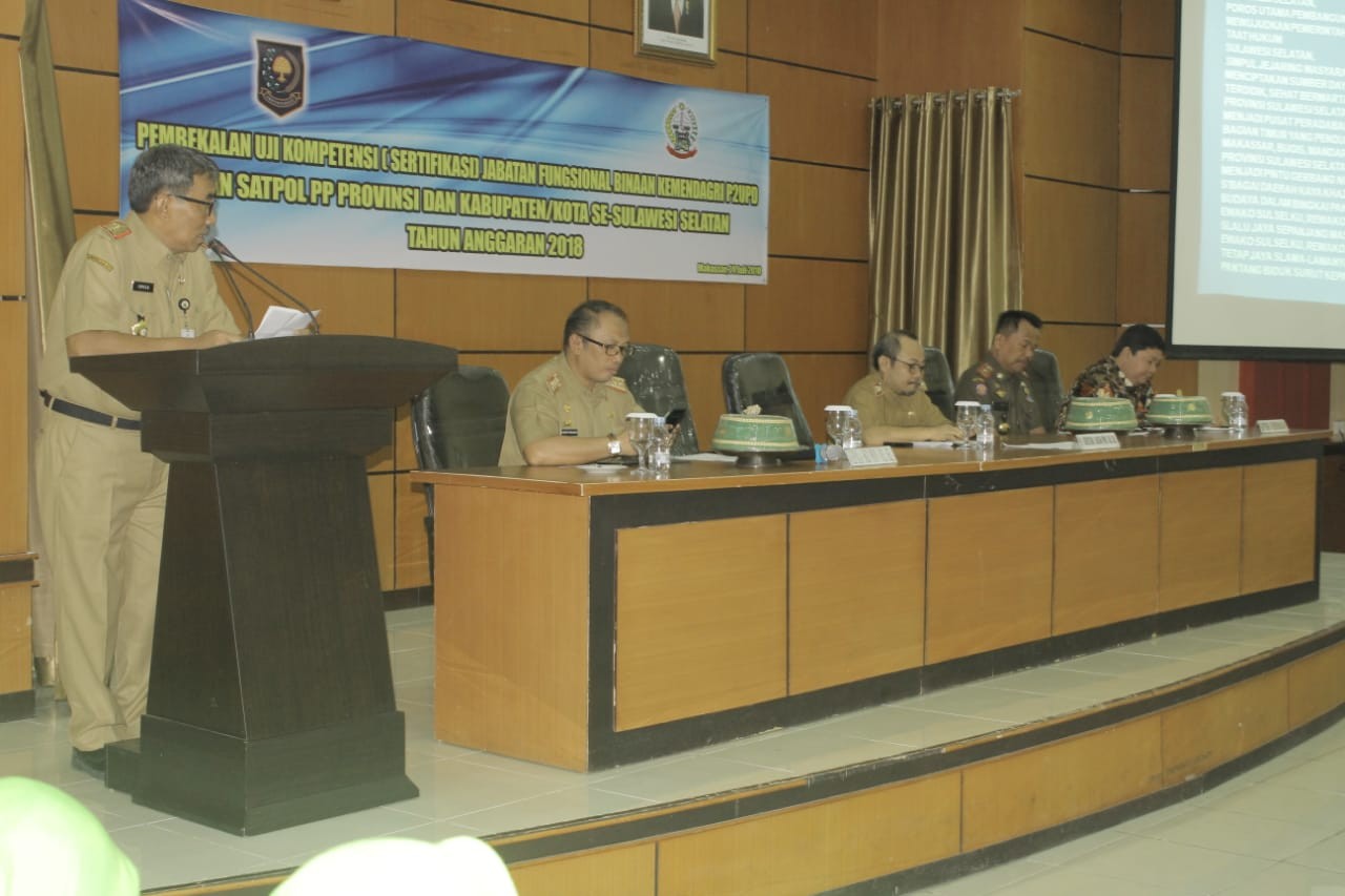 PEMBEKALAN UJI KOMPETENSI JABFUNG BINAAN KEMENDAGRI P2UPD DAN SATPOL PP
