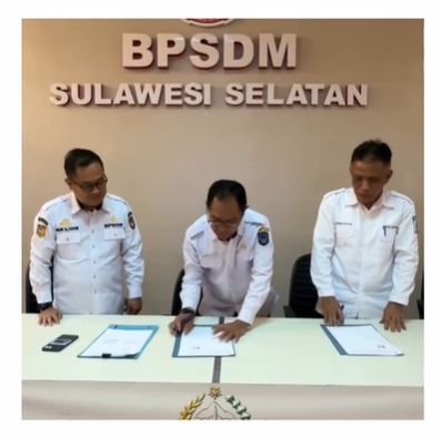 PENANDATANGANAN KERJASAMA ANTARA SEKRETARIAT DPRD KAB. SINJAI DAN BPSDM PROV. SULSEL 