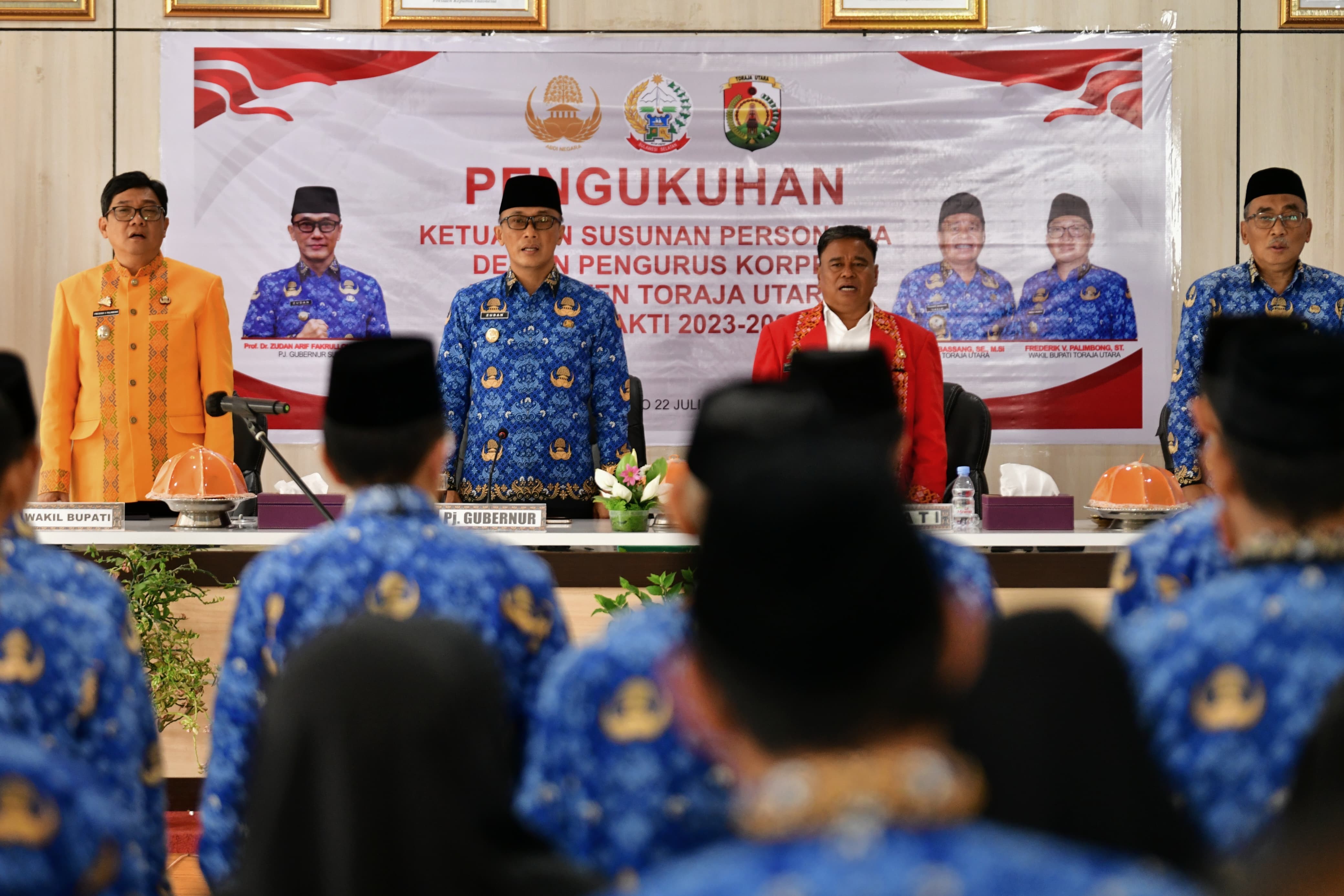 PENGURUS KORPRI TORAJA UTARA 3023-2028 DIKUKUHKAN, PJ GUBERNUR SULSEL PROF ZUDAN : ASN DAN KORPRI TI