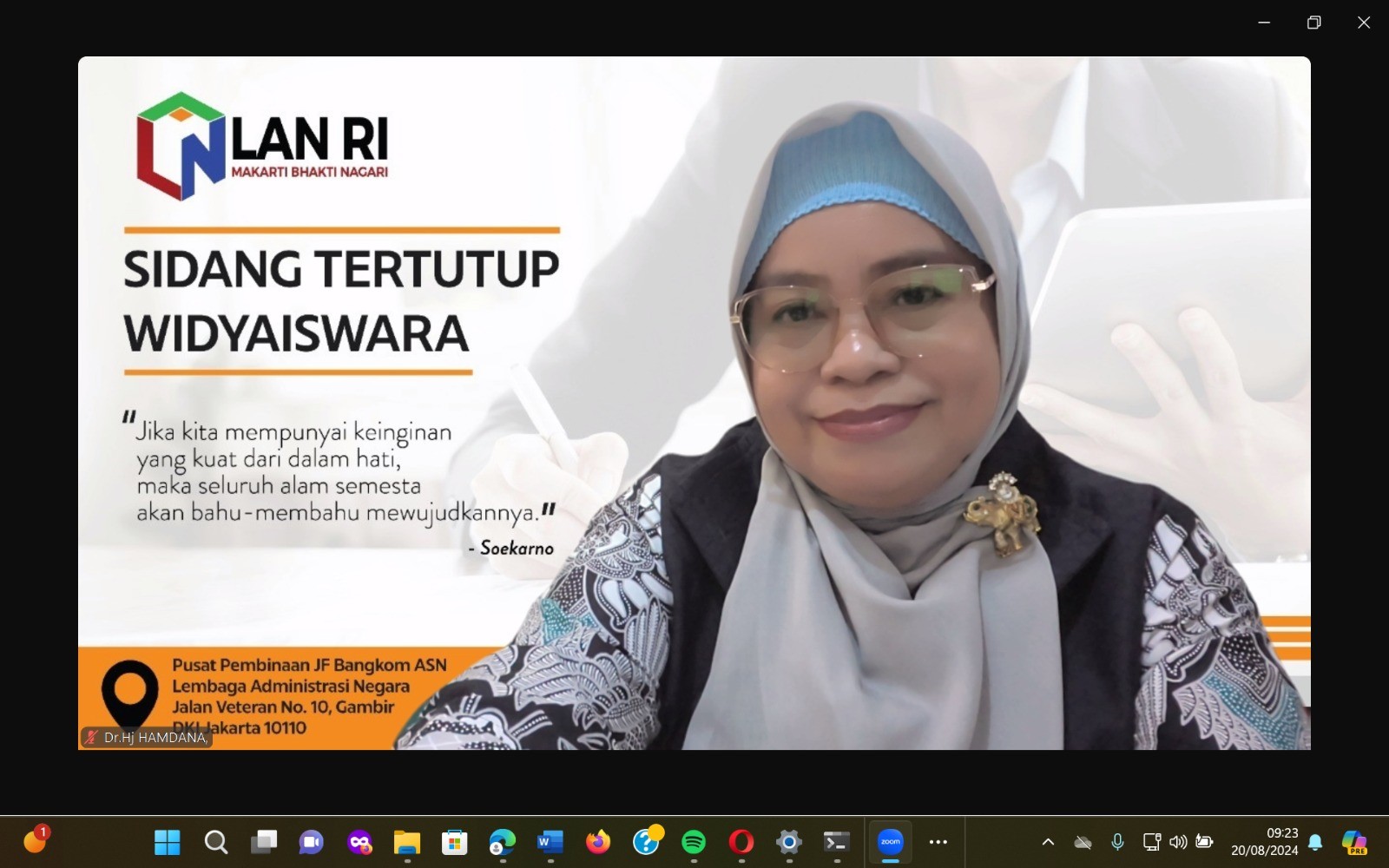 KONTRIBUSI PENELITIAN DAN PUBLIKASIH ILMIAH DR. HJ. HAMDANA,SE.,M.SI SEBAGAI WIDYAISWARA AHLI UTAMA