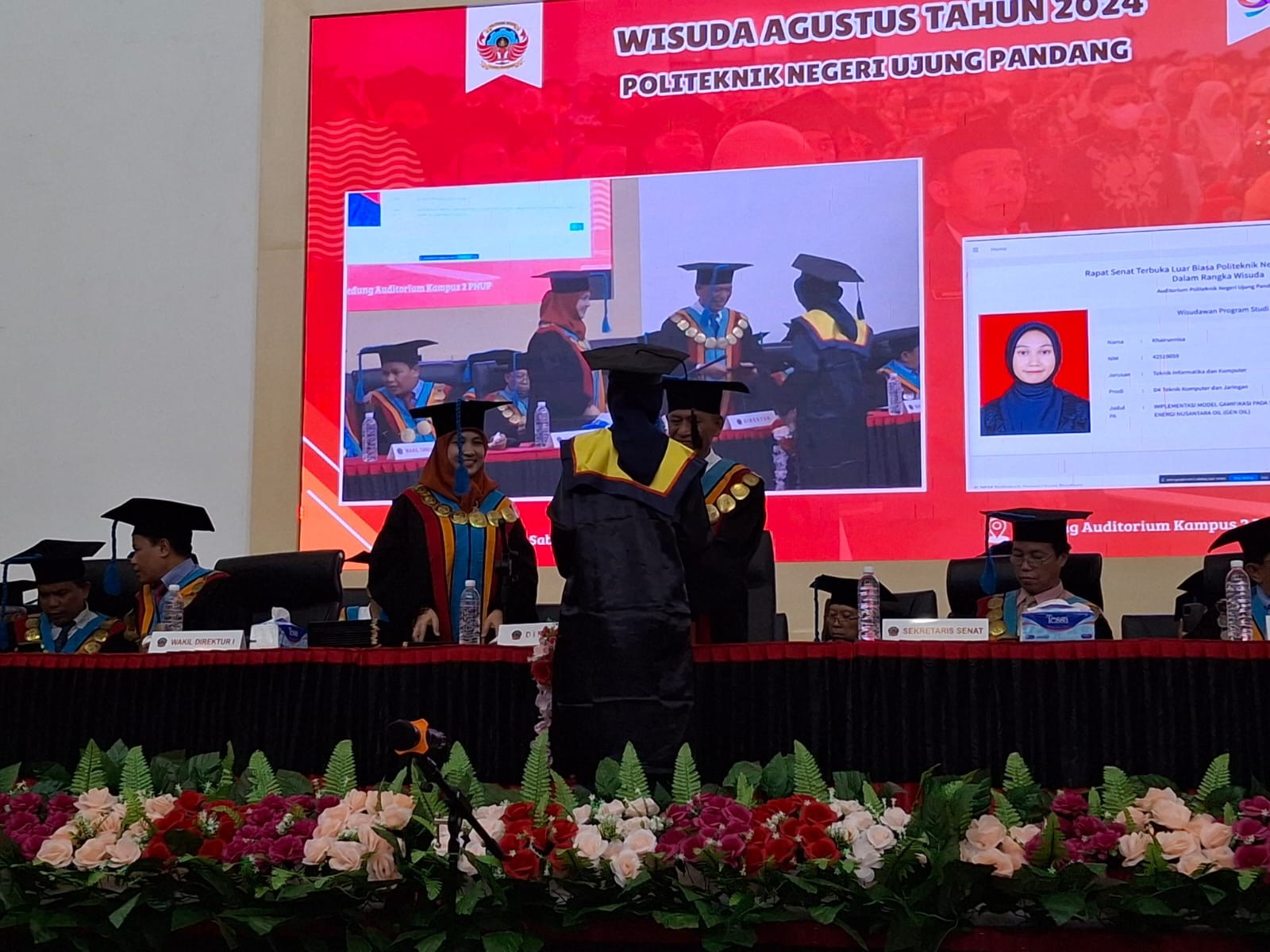 MENGHADIRI SIDANG SENAT TERBUKA LUAR BIASA WISUDA KE 39 POLITEKNIK NEGERI UJUNG PANDANG 