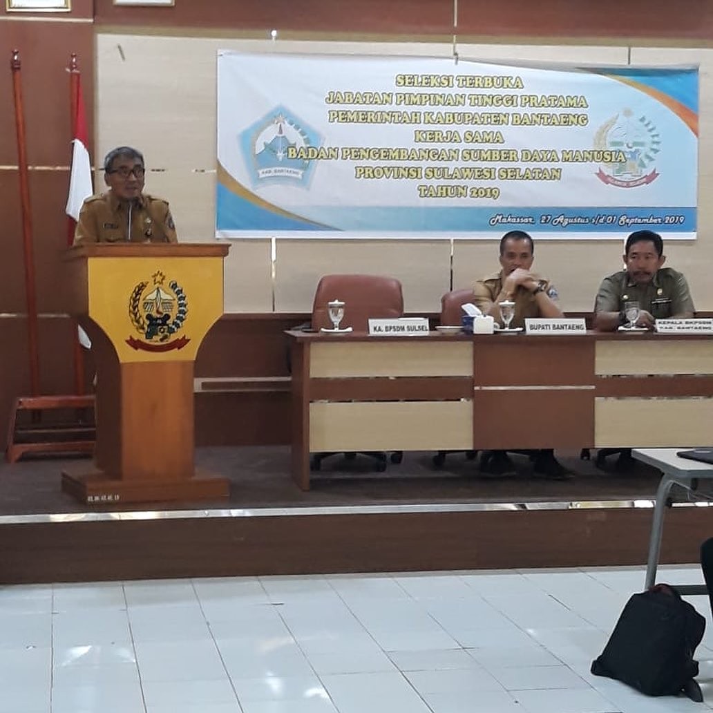 SEKDA BANTAENG MEMBUKA SECARA RESMI SELEKSI TERBUKA JPT PRATAMA PEMKAB. BANTAENG. 