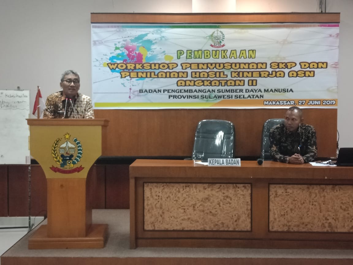 WORKSHOP PENYUSUNAN SKP DAN PENILAIAN HASIL KINERJA ASN ANGKATAN II